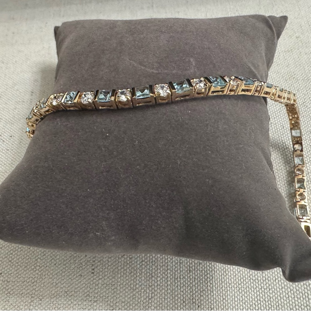 Diamonique Gold and Silver Bracelet